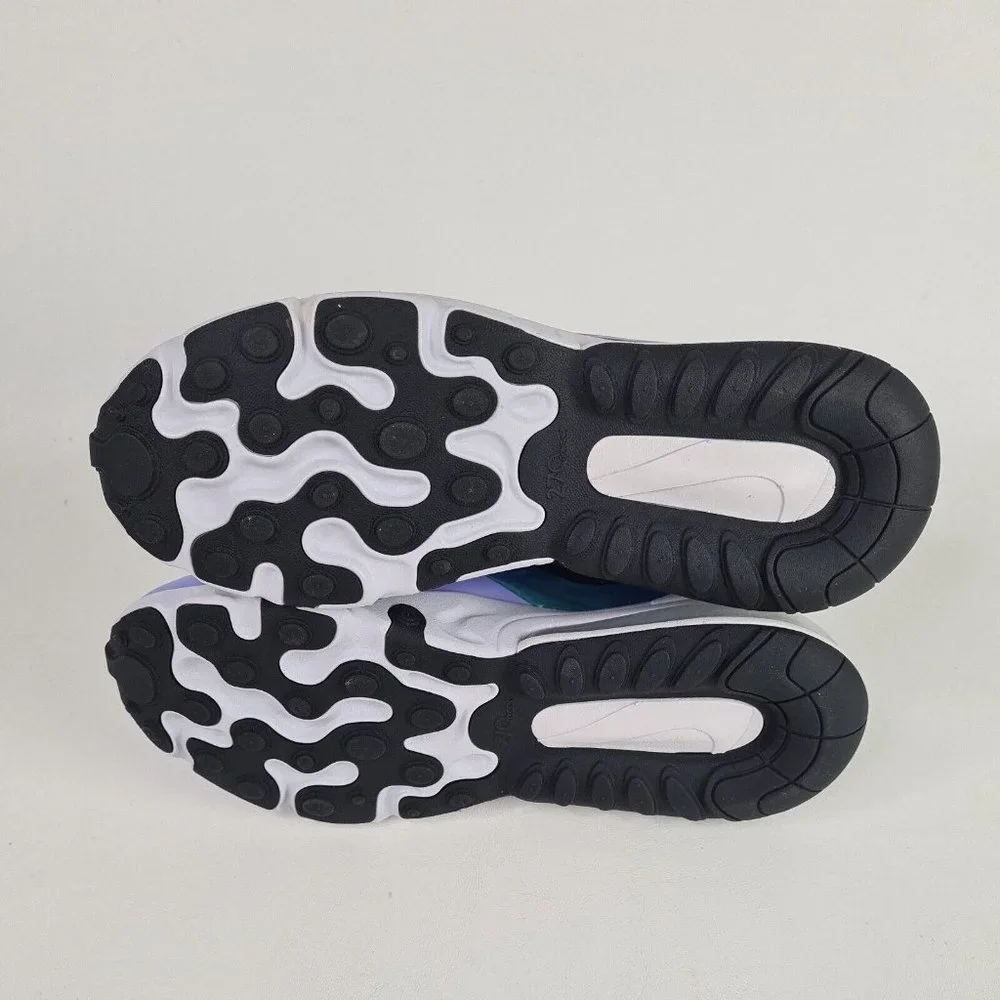 Nike Air Max 270 React Purple Gry Running Women Sneakers Shoes - Picture 10 of 14